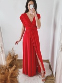 Lena - czerwona sukienka maxi multiway