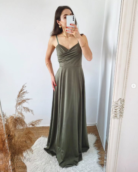Giulia sukienka maxi w kolorze khaki Giulia sukienka maxi w kolorze khaki