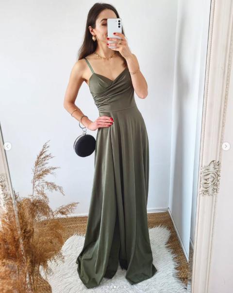 Giulia sukienka maxi w kolorze khaki Giulia sukienka maxi w kolorze khaki