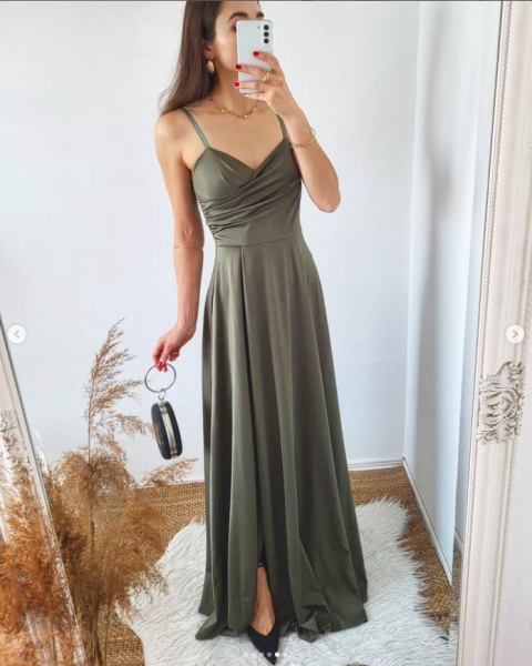 Giulia sukienka maxi w kolorze khaki Giulia sukienka maxi w kolorze khaki