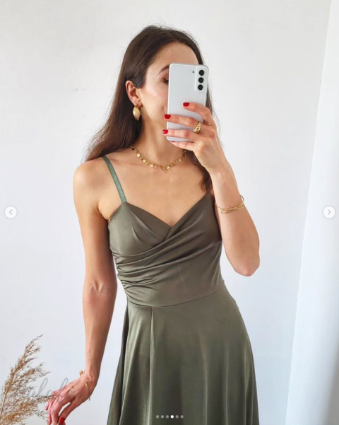 Giulia sukienka maxi w kolorze khaki Giulia sukienka maxi w kolorze khaki