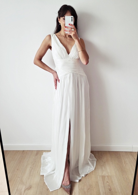 Ariell Suknia Ślubna delikatnie marszczona w talii