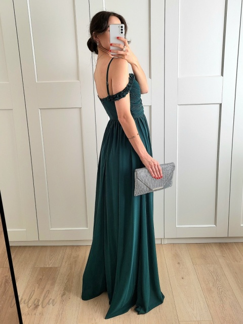 Clara sukienka maxi butelkowa zieleń