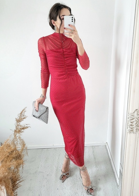 Fiona sukienka z cyrkoniami midi