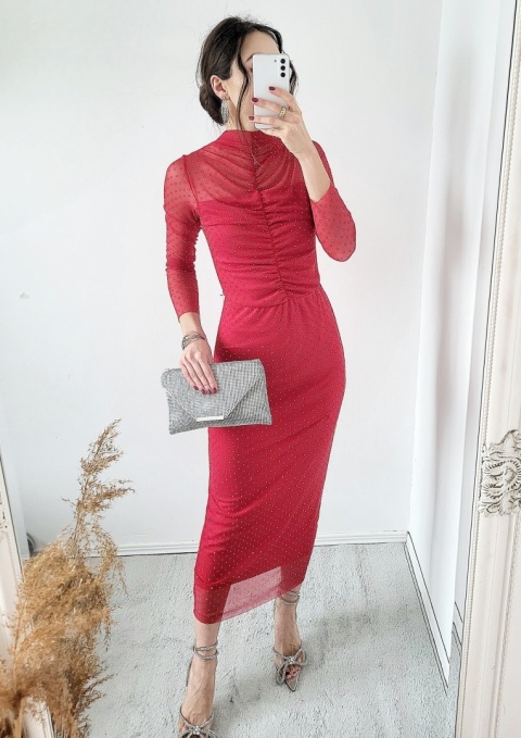 Fiona sukienka z cyrkoniami midi