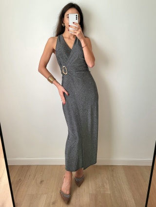 Srebrna brokatowa sukienka Victoria