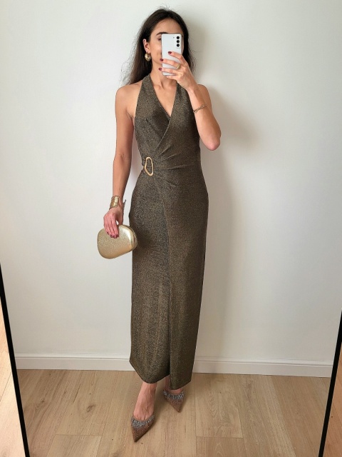 Złota brokatowa sukienka Victoria