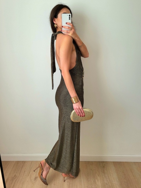 Złota brokatowa sukienka Victoria